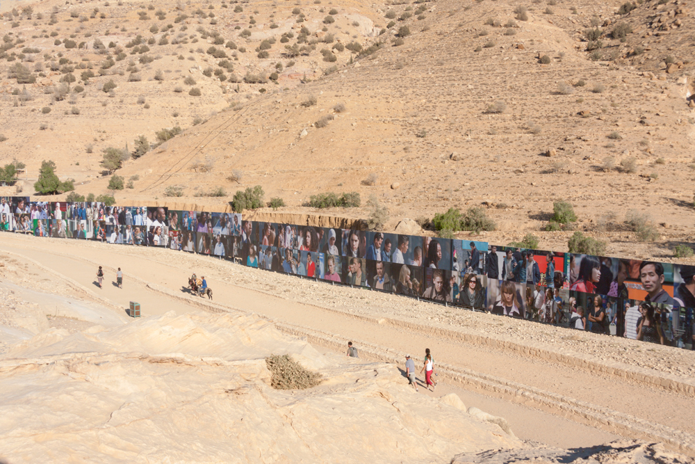 Travelers and Passersby, 2008, billboard – Jordan Festival, Petra, 2008.